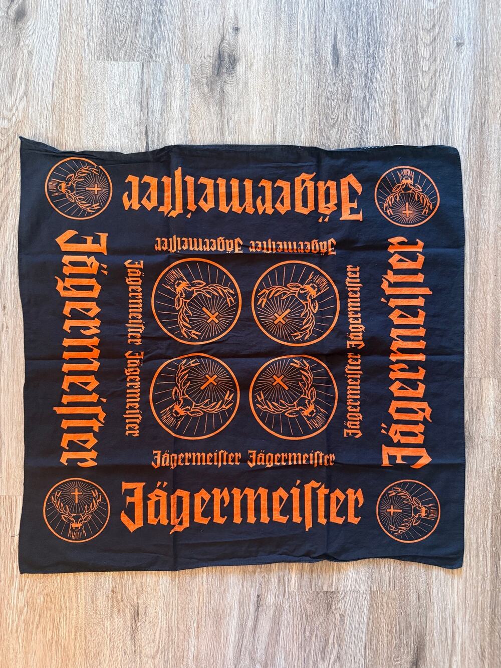 Jagermeister Bandana 100% Cotton Black Orange